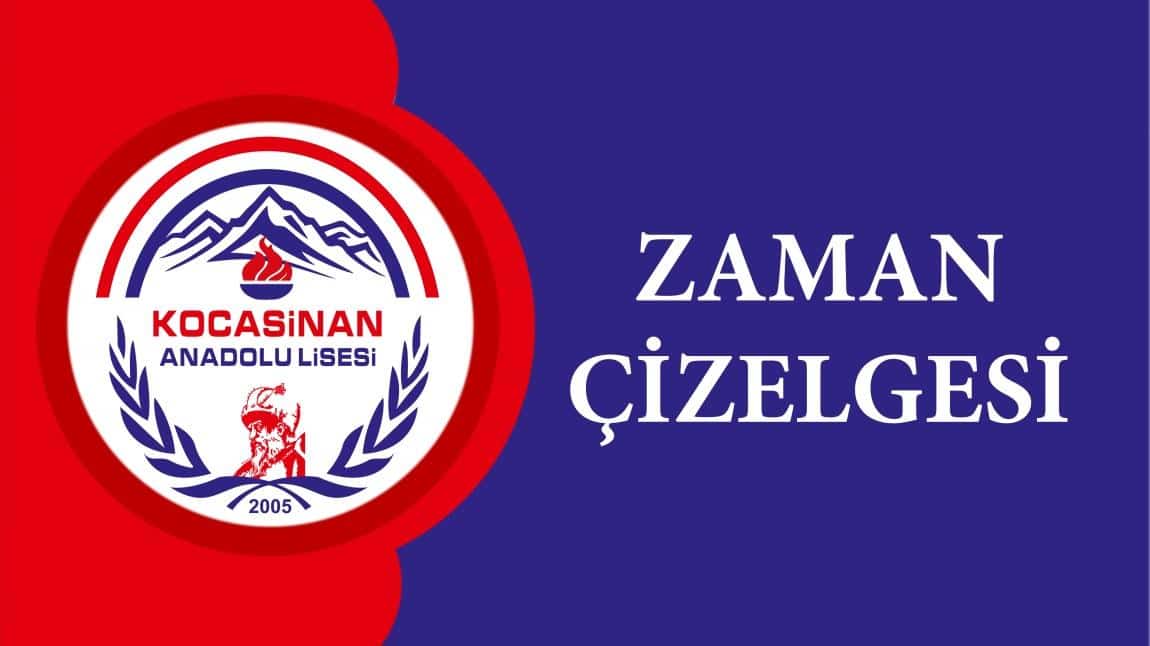 OKULUMUZ GÜNCEL ZAMAN ÇİZELGESİ