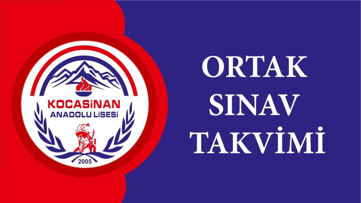 1. DÖNEM ORTAK SINAV TAKVİMİ